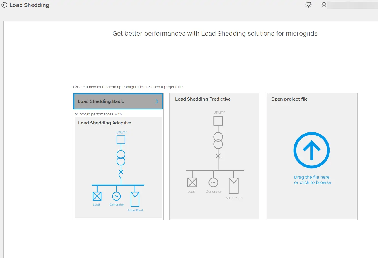  load shedding configuration