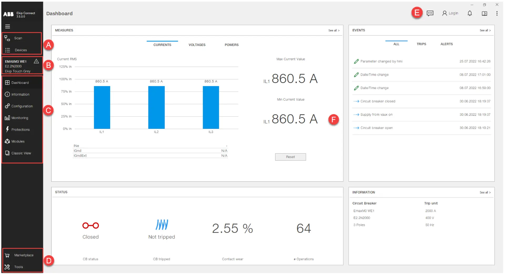 ABB Ekip Connect Interface